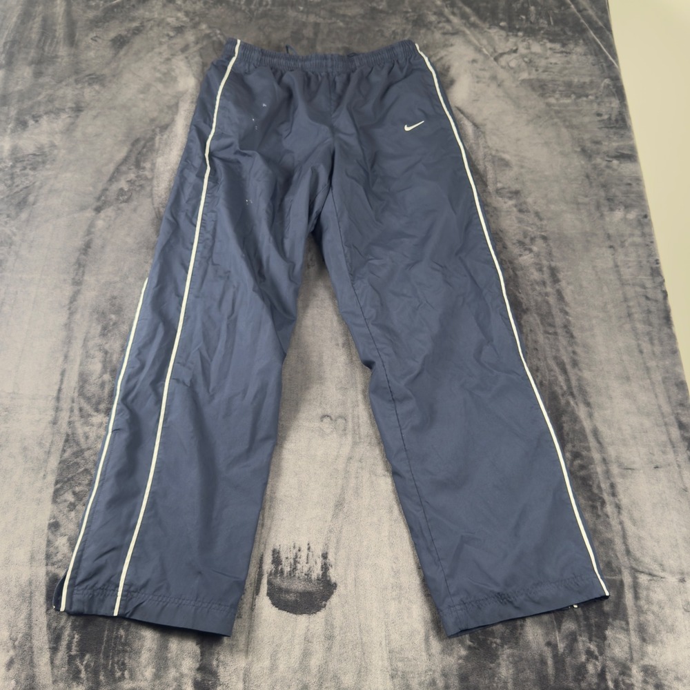Nike Track Pants Mens M Blue Windbreaker Mesh Lined Athletic Sportswear